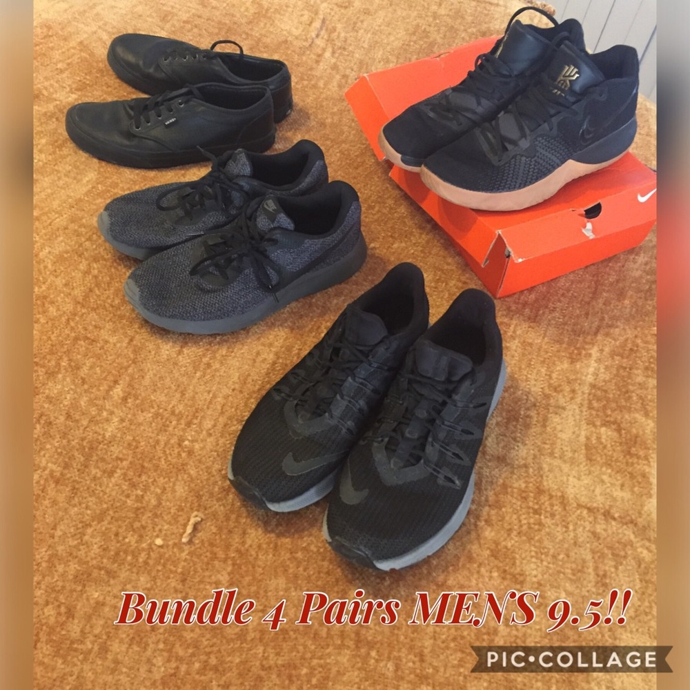 Men’s black 9.5 Bundle! Kyre’s, Nike’s, & Vans